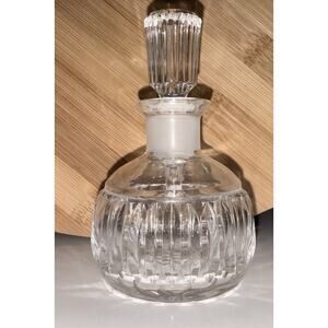Waterford Round Perfume Bottle Stopper Elegant Vintage Crystal Signed 4”
